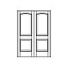 Segment top panel over single panel double doors
Panel- Raised
Glazing- None