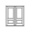 2-Panel double doors
Panel- Raised
Glazing- None