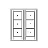 3-Lite double doors
Panel- None
Glazing- IG