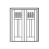 8-Lite over 2-panel double doors
Panel- Flat
Glazing- SDL