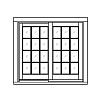 12-Lite lift-and-slide double door
Panel- None
Glazing- SDL
