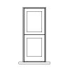 2 panel plank door
Panel- V-groove
Glazing- IG