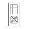 9-lite over 4-panel dutch door 
Panel- Raised
Glazing- IG