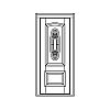 Single eliptical top lite over single panel door
Panel- Raised
Glazing- IG decorative