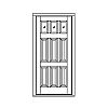 3-Lite over 6-panel door
Panel- Raised
Glazing- IG