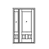 Single lite over 2-panel door with single lite over single panel sidelite
Panel- Raised
Glazing- IG