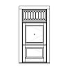 Single lite over single panel Dutch door with single lite transom
Panel- Raised
Glazing- IG decorative